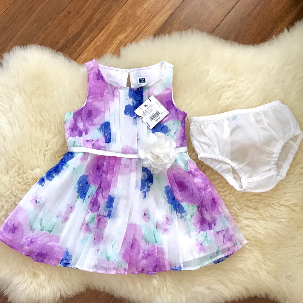 Janie and Jack floral dress 6-12 months